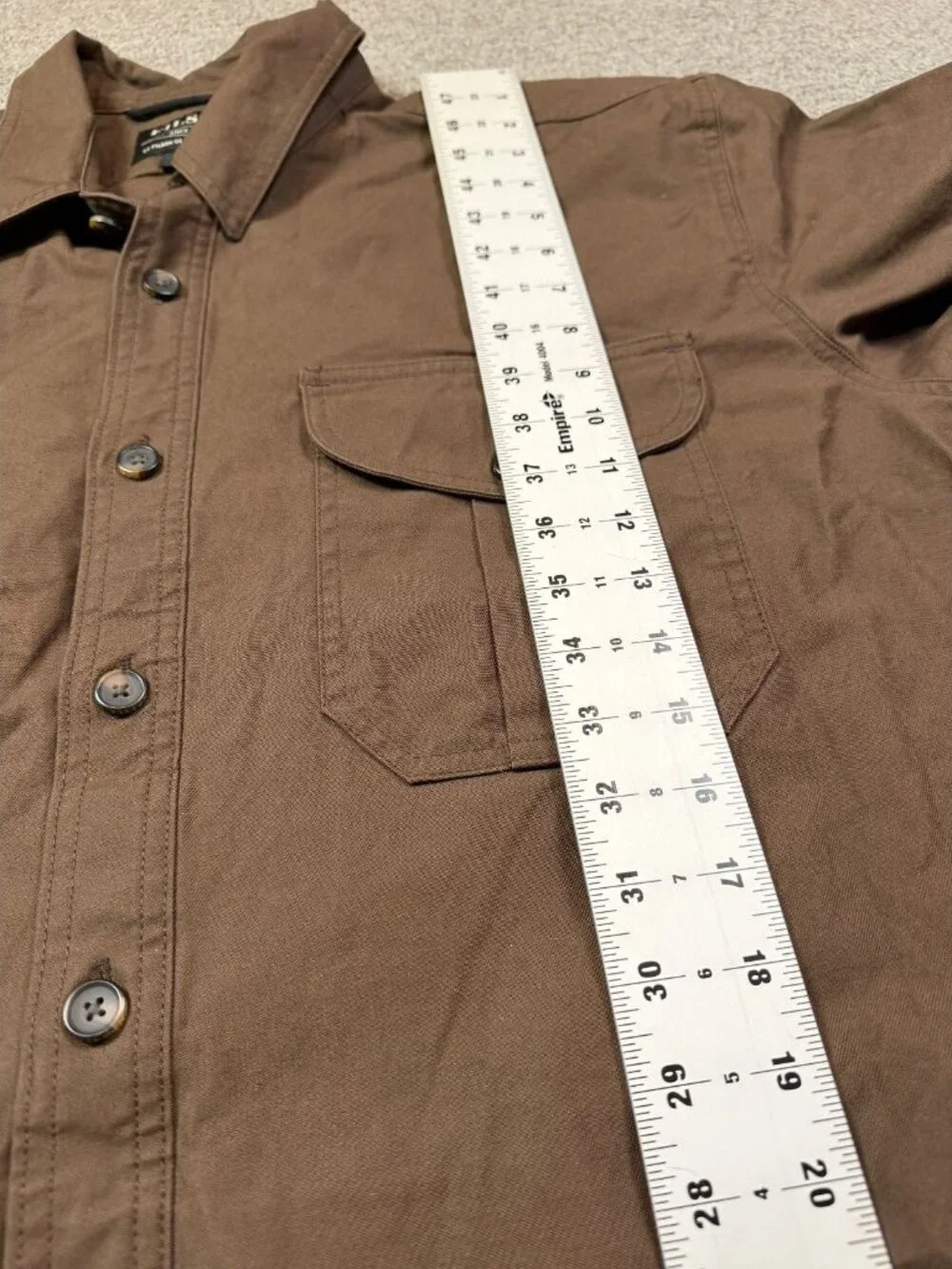 Filson Weather Worker Jac Shirt XL Brown Marsholive Button Up Workwear Heavy - Picture 5 of 7